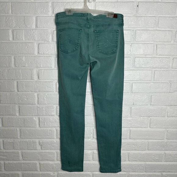 AG Adriano Goldshmied The Stevie Ankle Slim Straight Ankle Teal size 27 - Picture 3 of 5